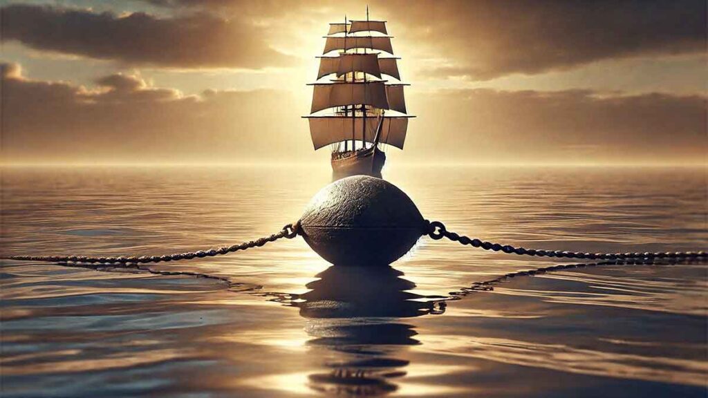 spiritual meaning of ballast in sailing ship dream​